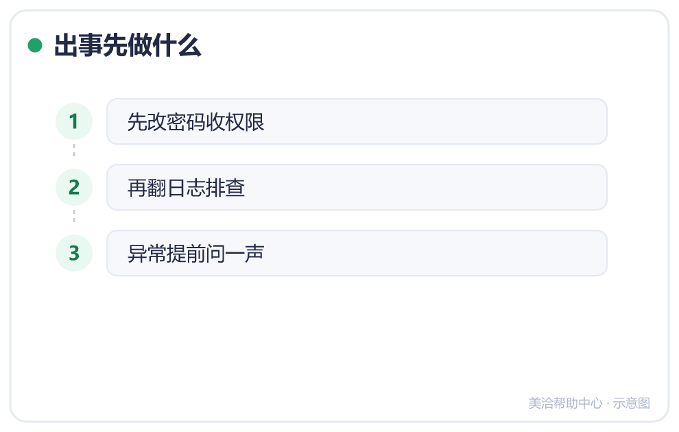 出事先做什么
